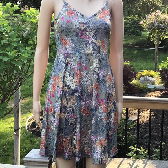 SAGE MULTI FLORAL SKATER DRESS - Picture 3 of 9
